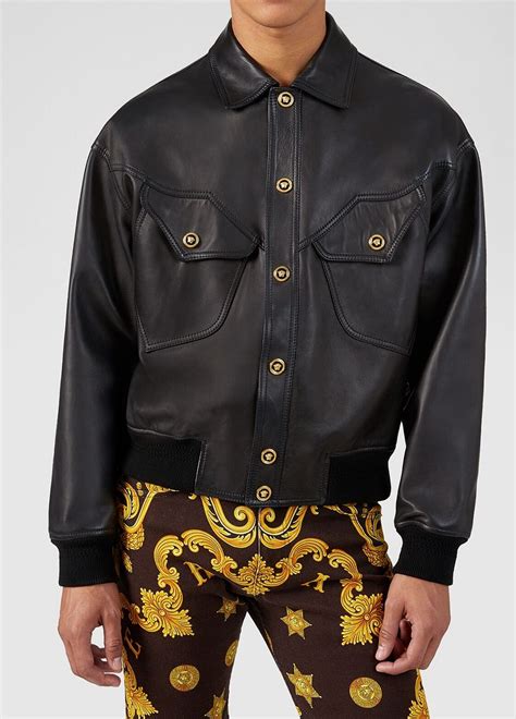 versace leather jacket 2018